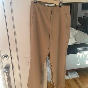 Stradivarius tall slim tailored trouser. Beige. US size 12.